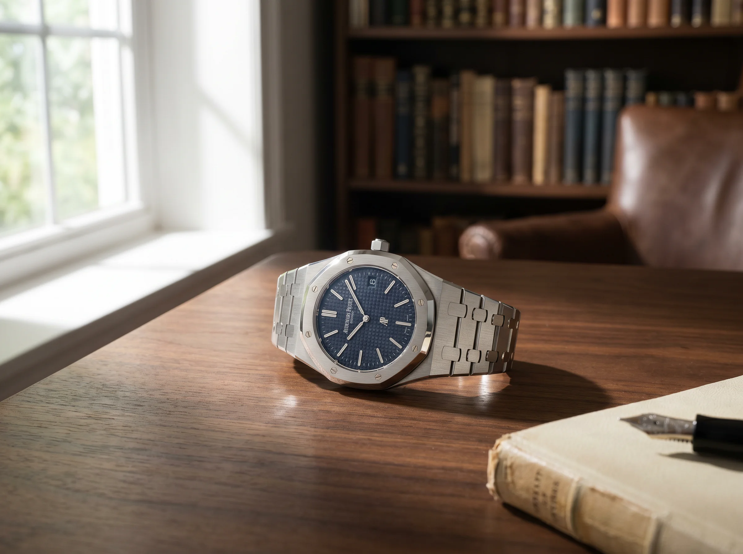 Audemars Piguet Royal Oak Jumbo 16202ST in stainless steel with blue dial