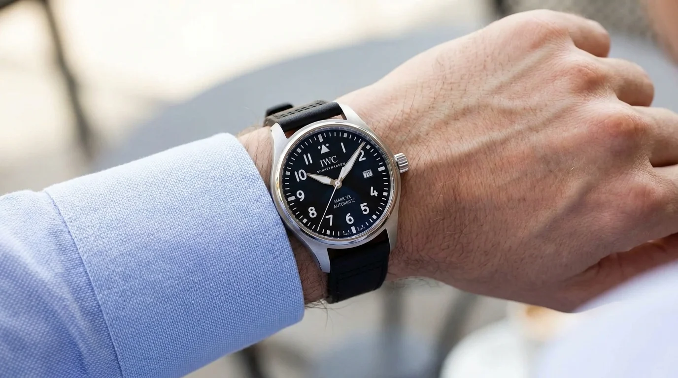 IWC Pilot's Watch Mark XX reference IW328201 worn on the wrist