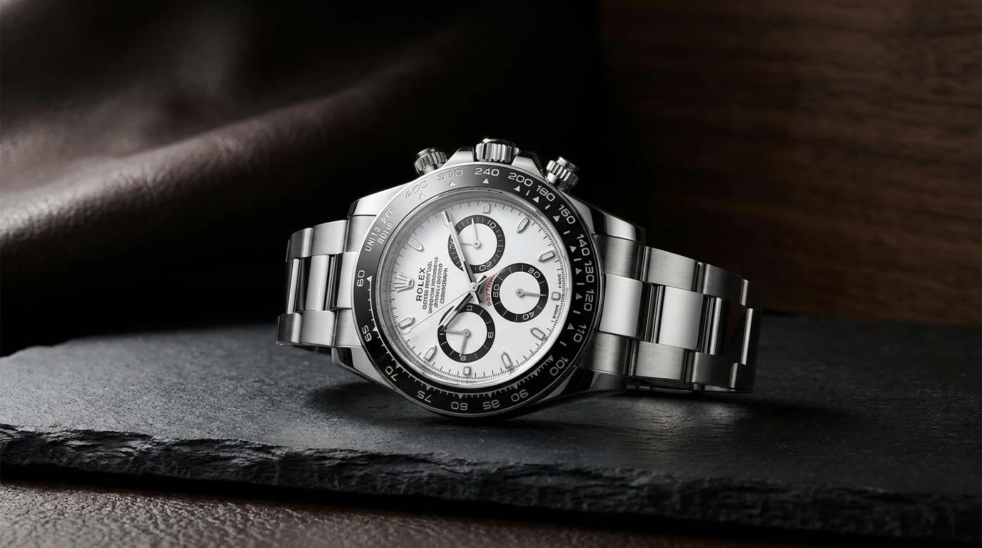 Rolex Daytona 126500LN with white panda dial, a top chronograph pick for 2026