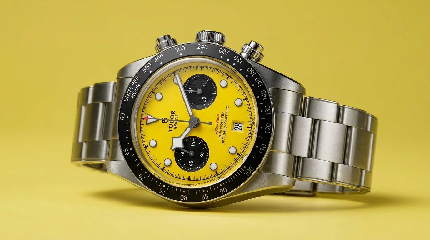 Tudor Black Bay Chrono 39 Bumblebee with yellow dial, the affordable entry chronograph pick for 2026