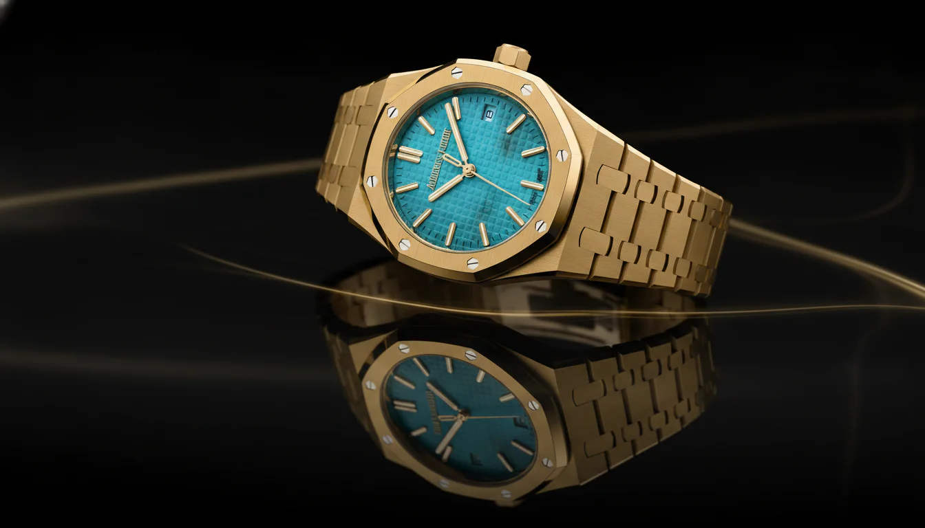 Audemars Piguet Royal Oak yellow gold blue dial, a gold sports watch for 2026