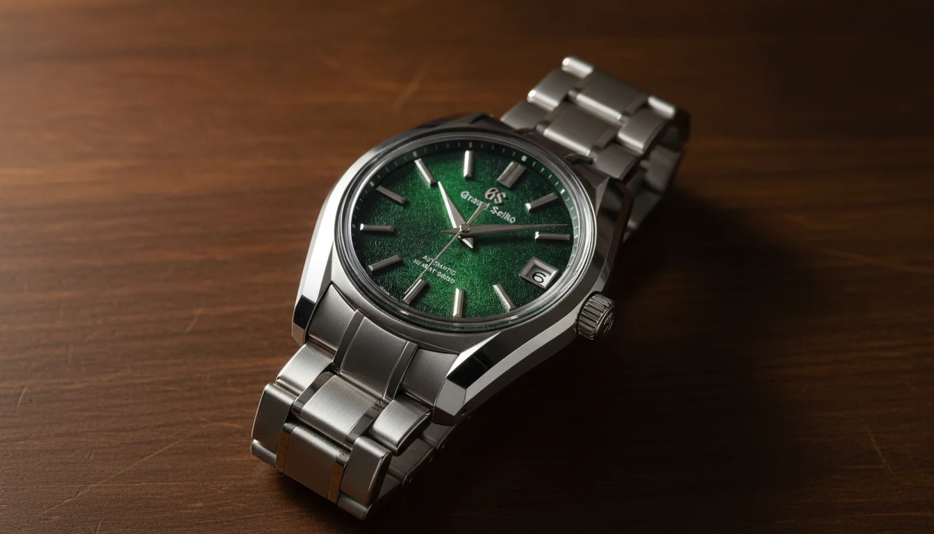 Grand Seiko Hi-Beat green textured dial, a refined green dial watch for 2026