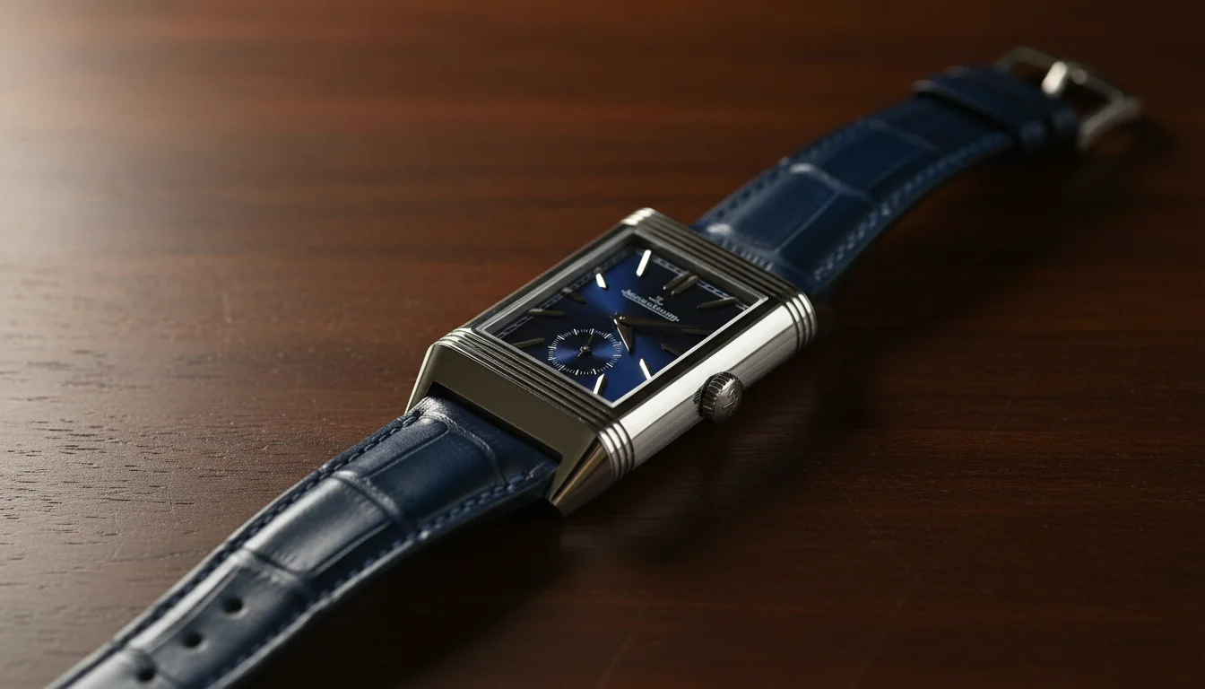 Jaeger-LeCoultre Reverso Tribute blue dial, a small rectangular dress watch for 2026