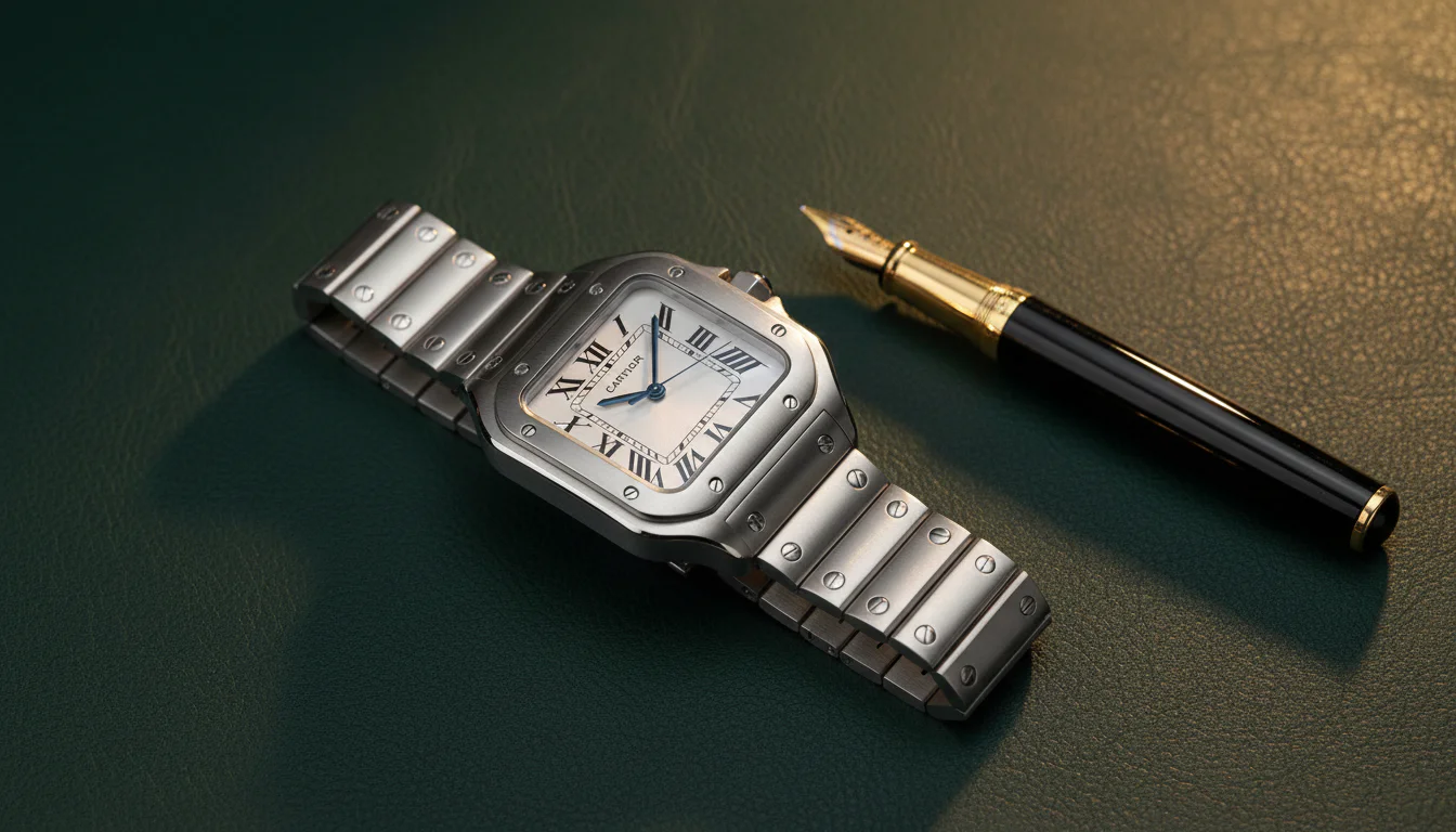 Cartier Santos de Cartier steel, dress-sport pick under 10000