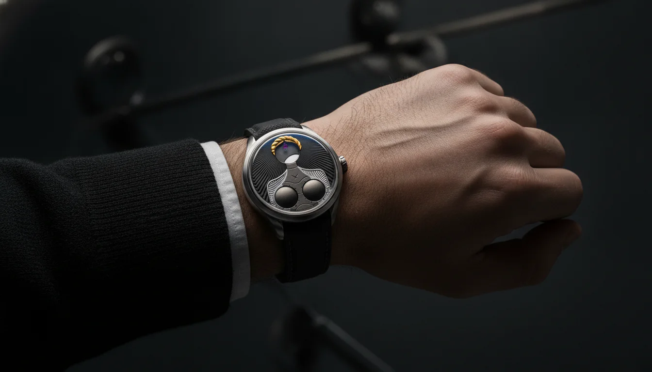 The Konstantin Chaykin Atomic Heart Twins worn on the wrist