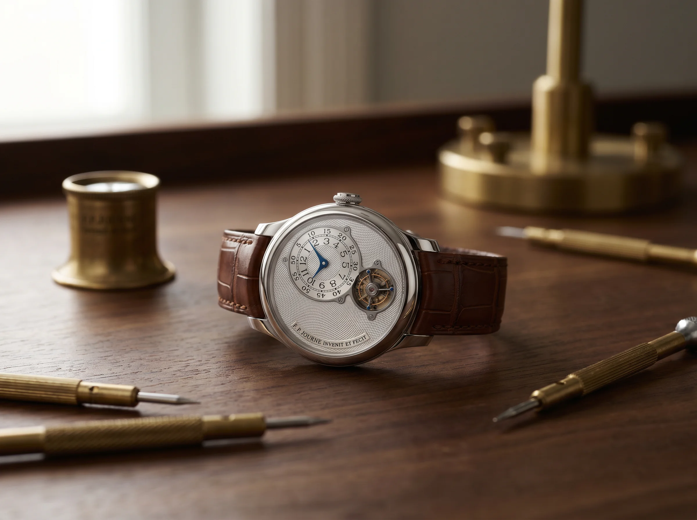 F.P. Journe Tourbillon Souverain Reference T platinum independent watchmaker wristwatch