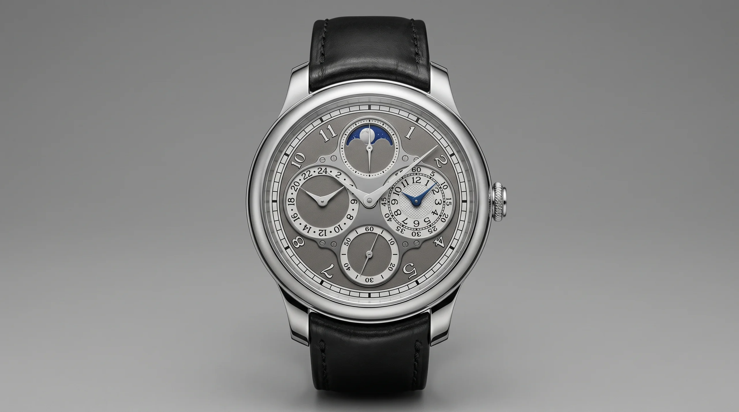 F.P. Journe Astronomic Souveraine watch front dial view showing multiple complications