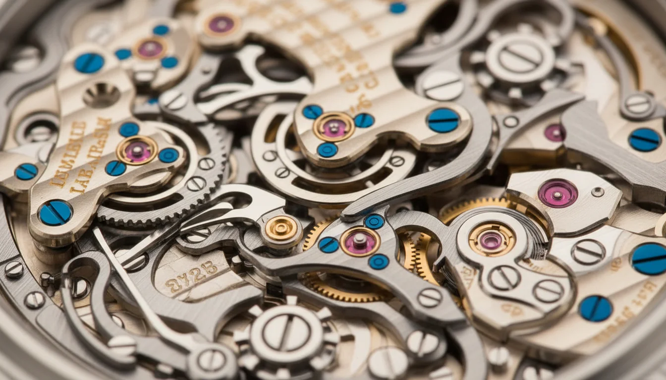 Gallet Classics collection watch with hand-wound Breitling caliber B09 movement, caseback detail
