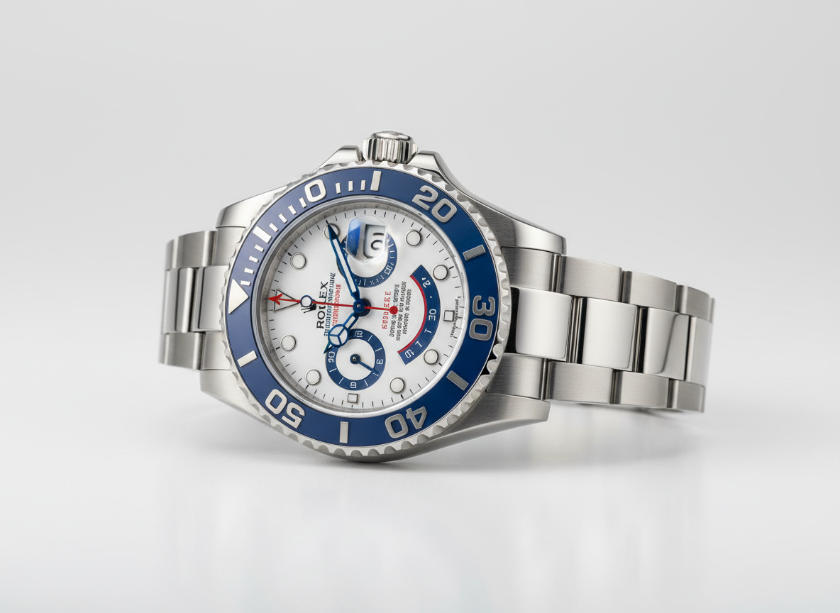Rolex Yacht-Master II reference 116680 with blue Cerachrom bezel and Ring Command system