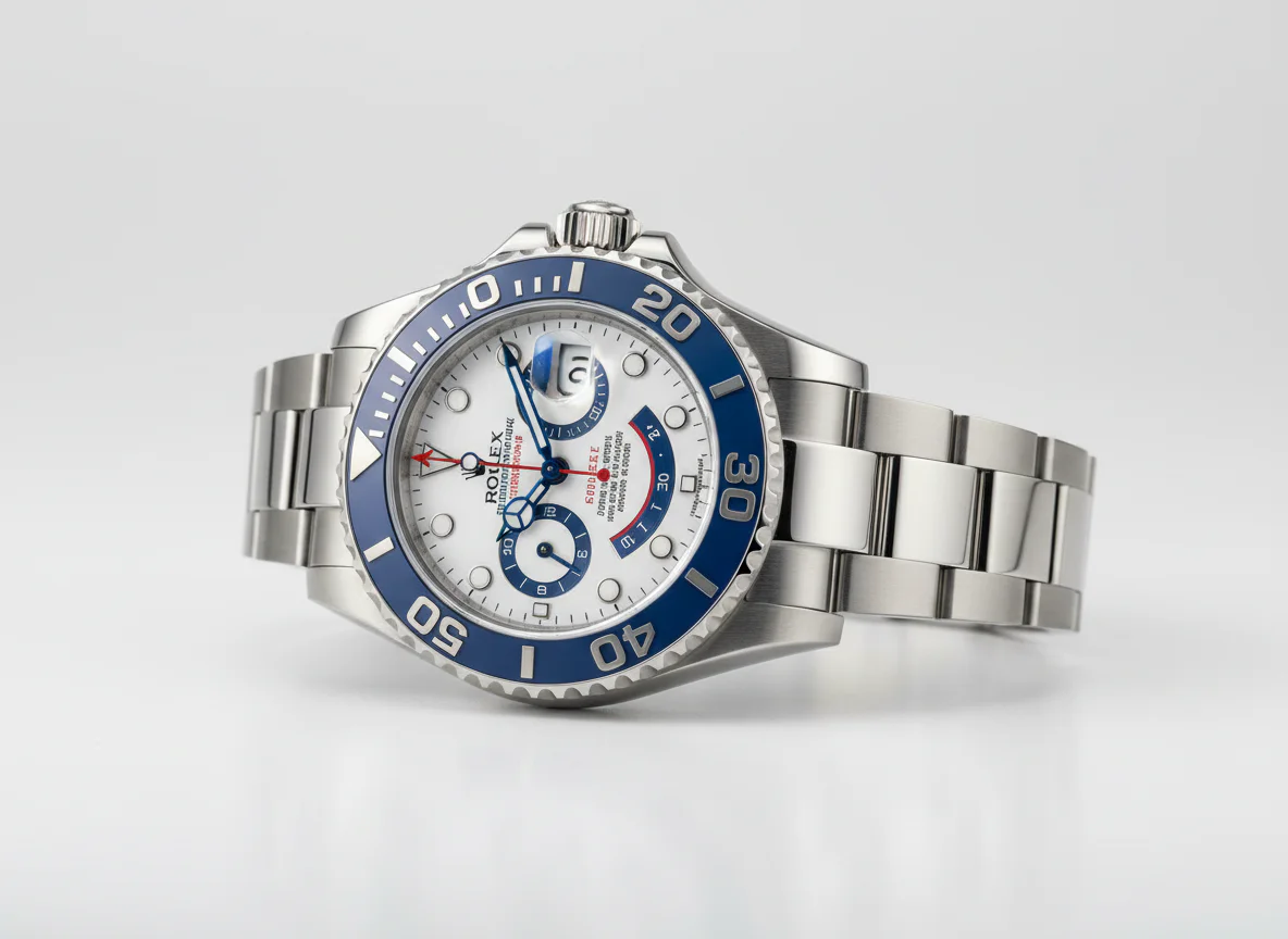 Rolex Yacht-Master II reference 116680 with blue Cerachrom bezel and Ring Command system