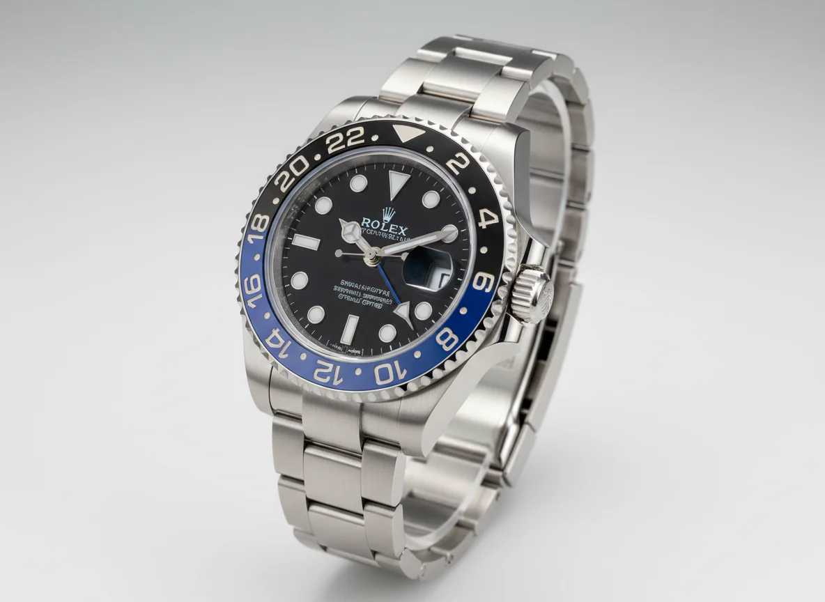 Rolex GMT-Master II Batman reference 126710BLNR with blue and black Cerachrom bezel on Oyster bracelet