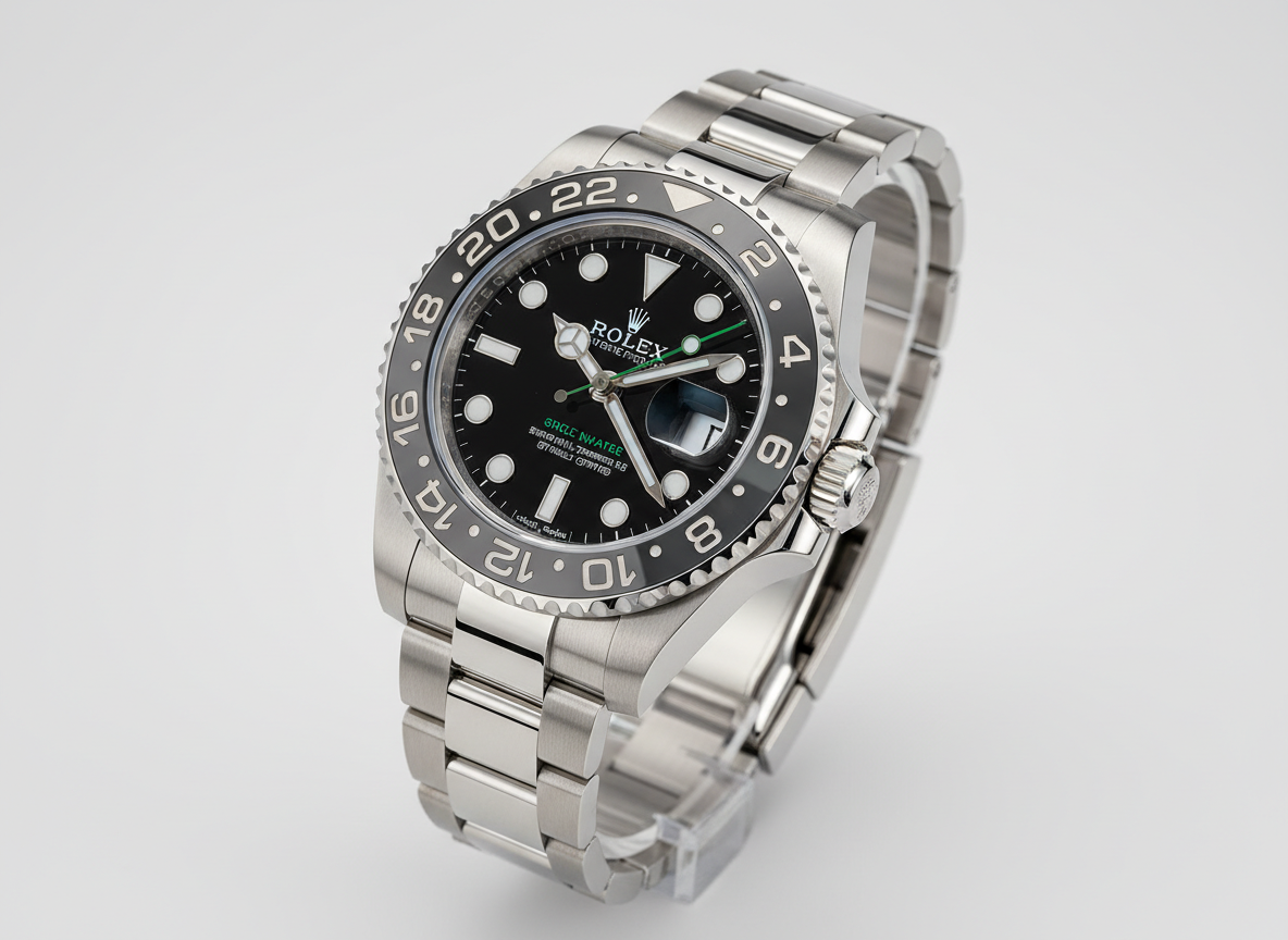 Rolex GMT-Master II Bruce Wayne reference 126710GRNR with grey and black Cerachrom bezel