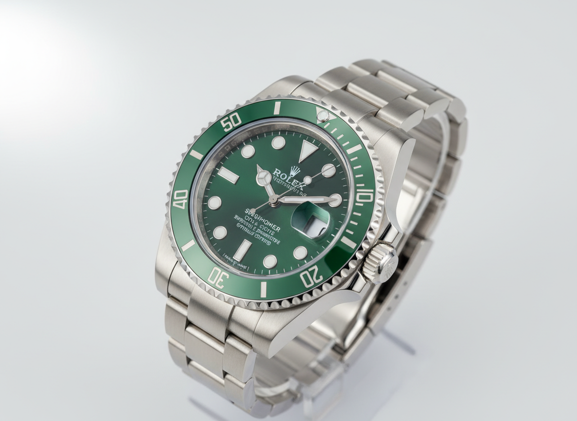 Rolex Submariner Hulk reference 116610LV with green dial and green Cerachrom bezel