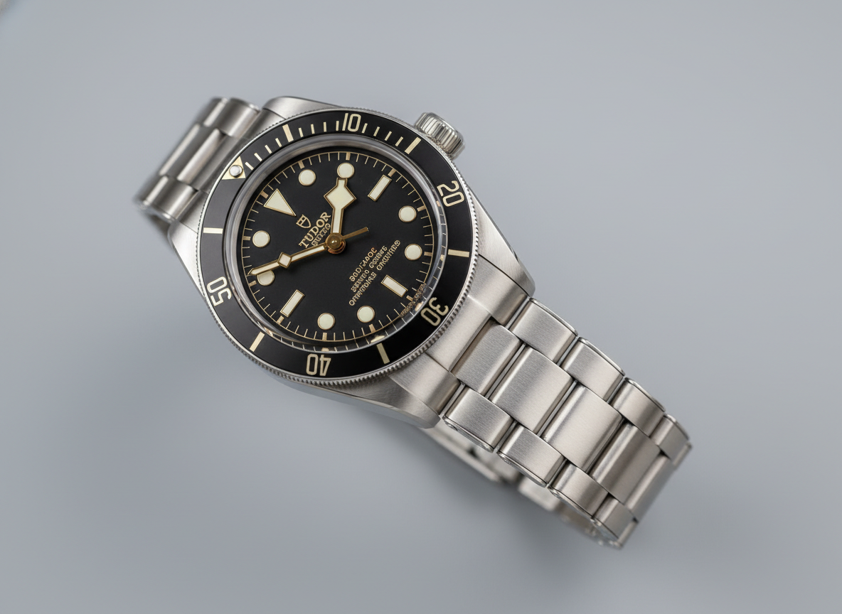 Tudor Black Bay 58 2026 model on five-link bracelet with T-fit clasp, fully assembled