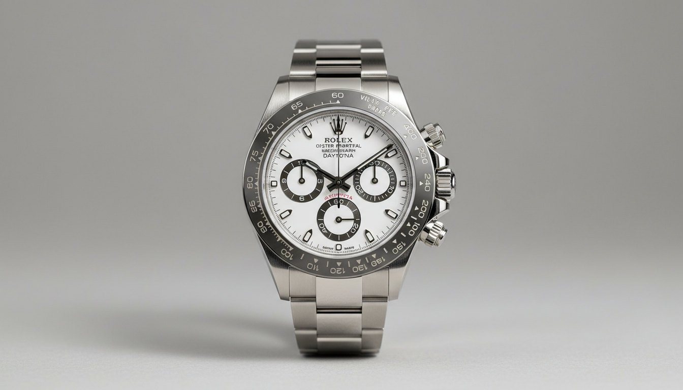 Rolex Cosmograph Daytona Rolesium 126502 with white grand feu enamel dial and platinum bezel