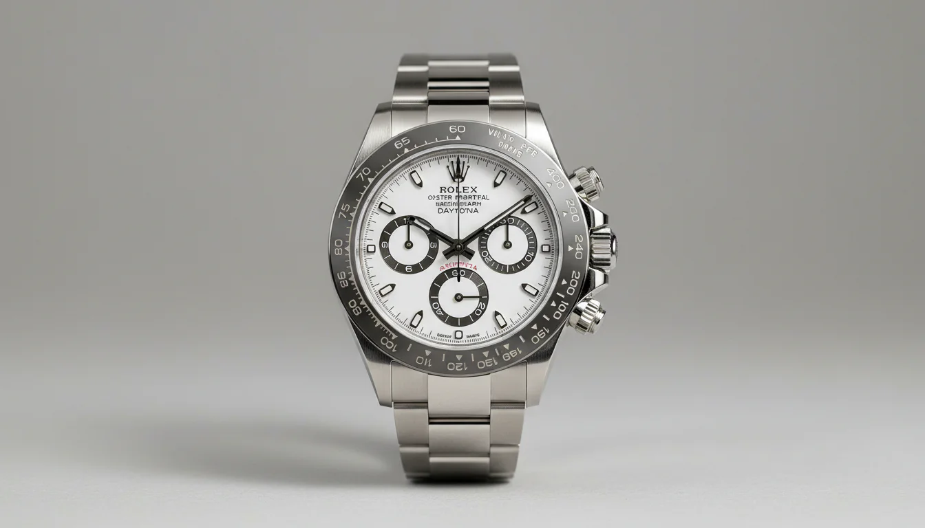 Rolex Cosmograph Daytona Rolesium 126502 with white grand feu enamel dial and platinum bezel