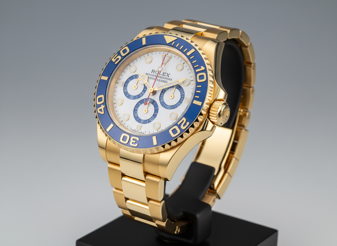 Rolex Yacht-Master II 126688 yellow gold variant with blue Cerachrom bezel