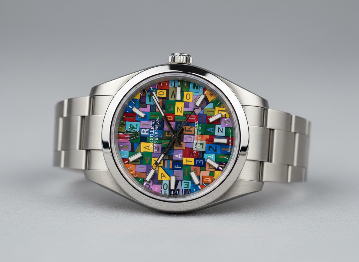 Rolex Oyster Perpetual 36 with multicolored Jubilee mosaic ROLEX dial