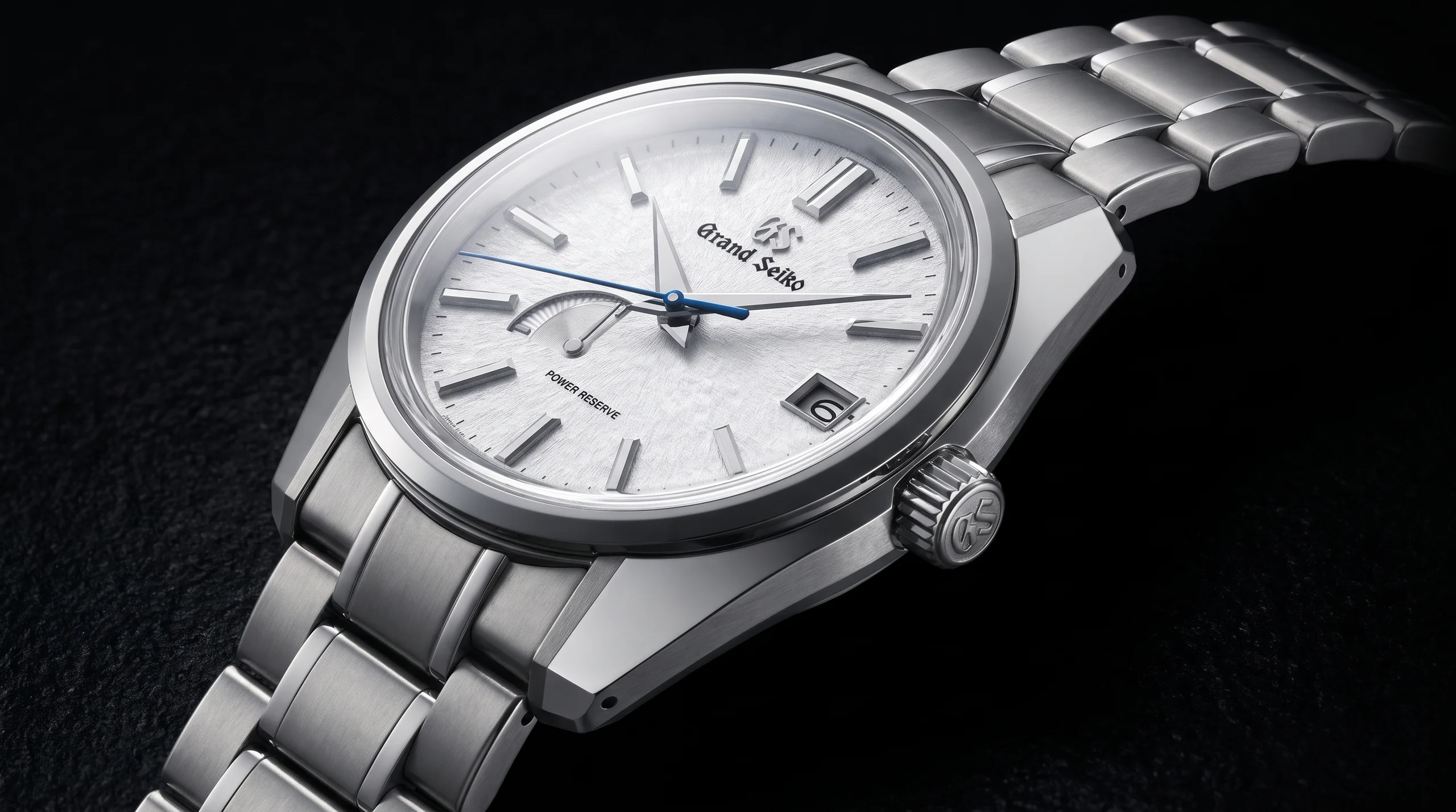 Grand Seiko Blizzard SBGA125 white frosted dial titanium wristwatch 62GS case