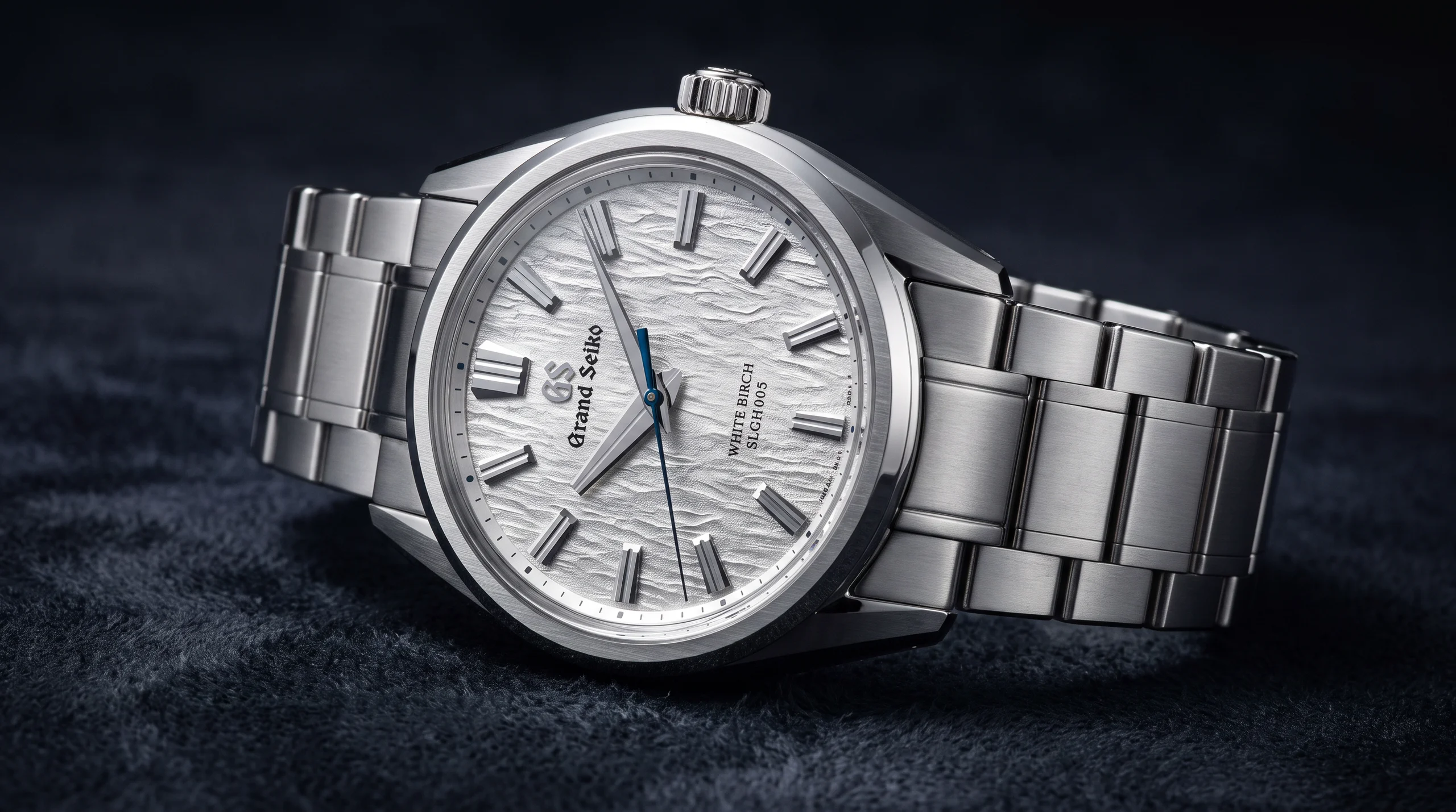 Grand Seiko White Birch SLGH005 dial textured like birch bark