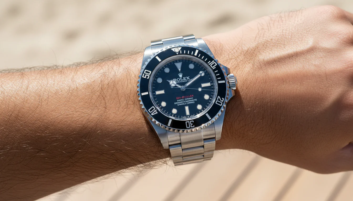 Rolex Sea-Dweller worn on the wrist, the dive watch that popularized the automatic helium escape valve