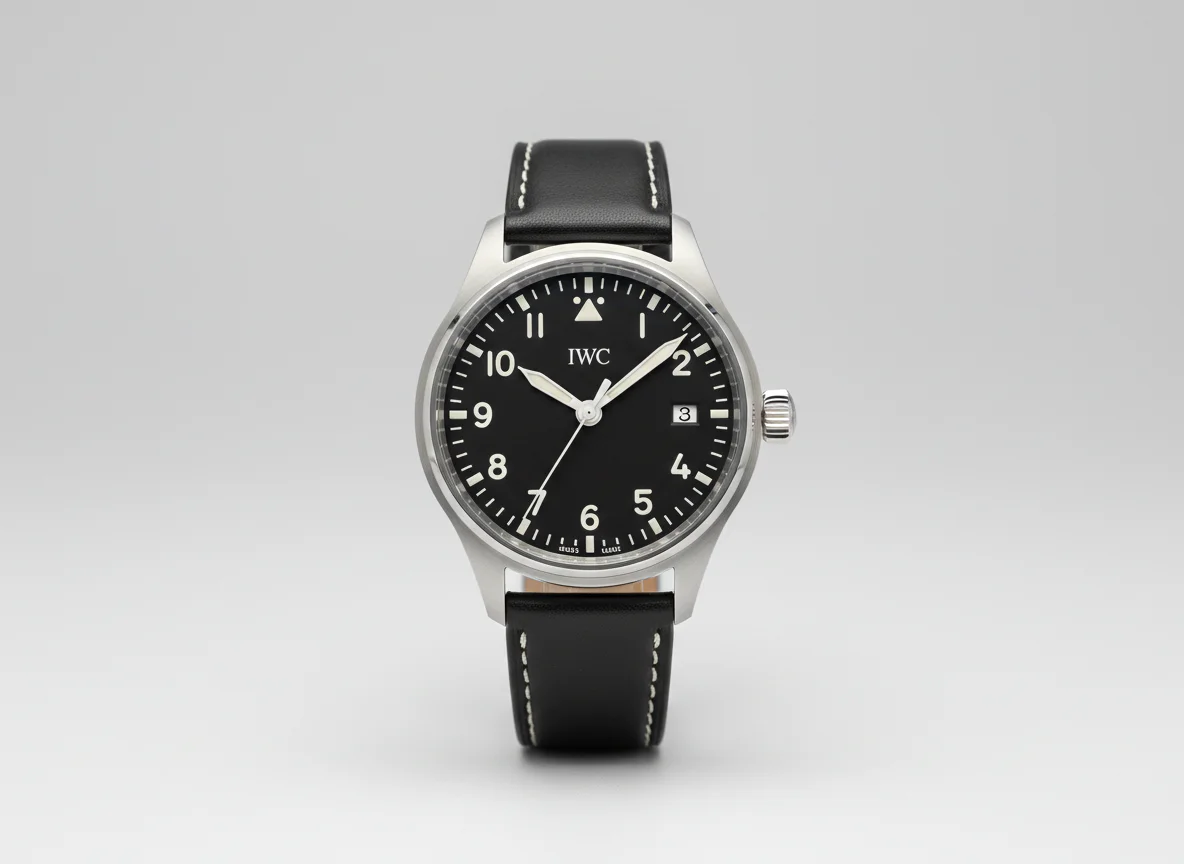 IWC Pilot's Watch Mark XX IW328201 in 40mm steel current production with black Flieger dial replacing the discontinued Mark XVIII