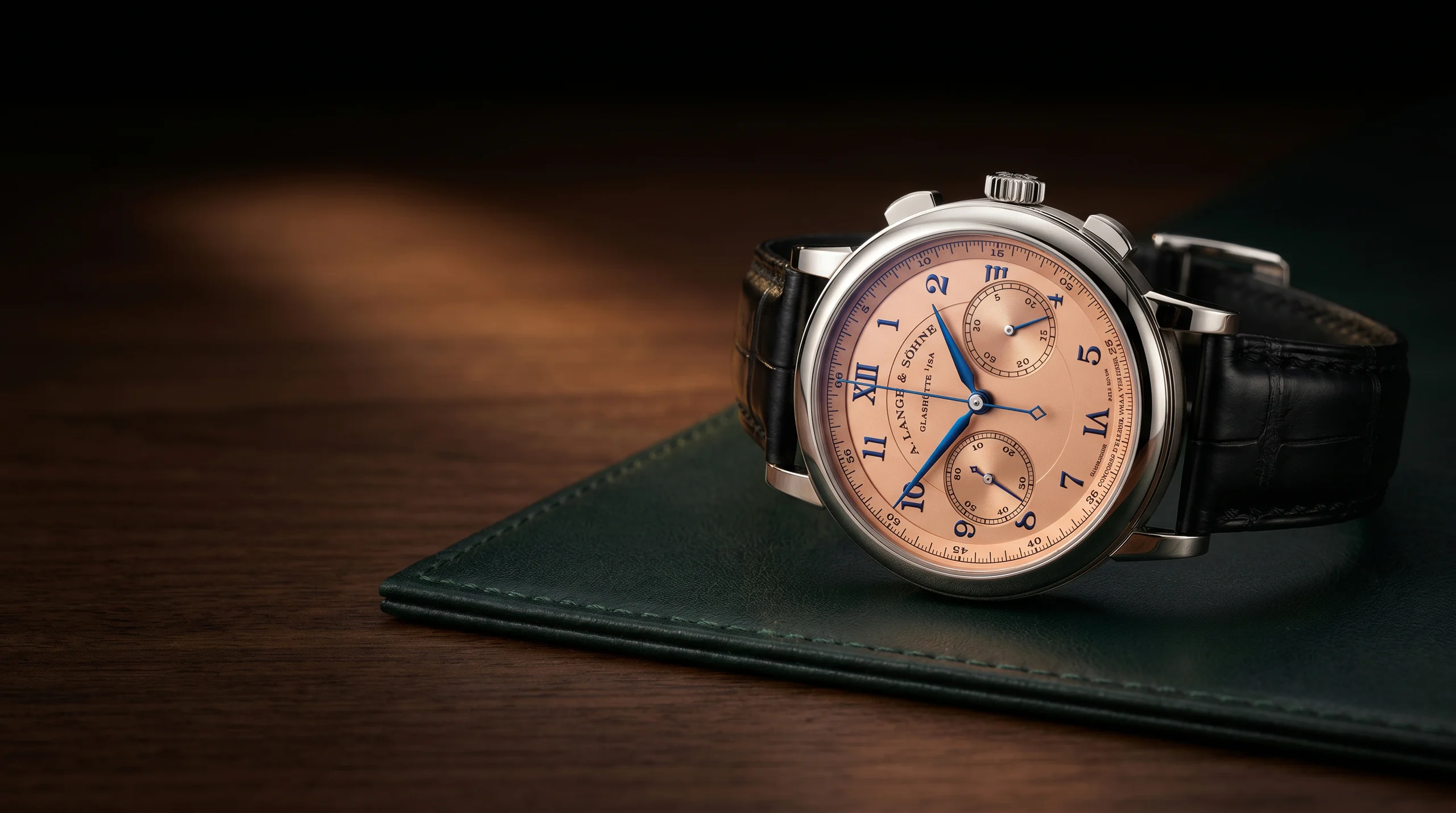 A. Lange & Söhne 1815 Chronograph Concorso d'Eleganza Villa d'Este 2026 Best of Show prize watch, white gold case with solid red gold dial