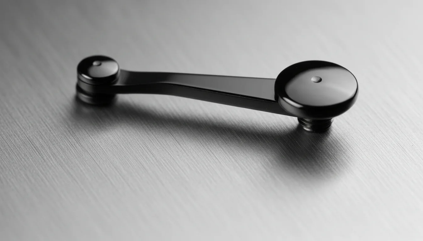 Black polished steel screw heads and swan-neck regulator on a watch movement