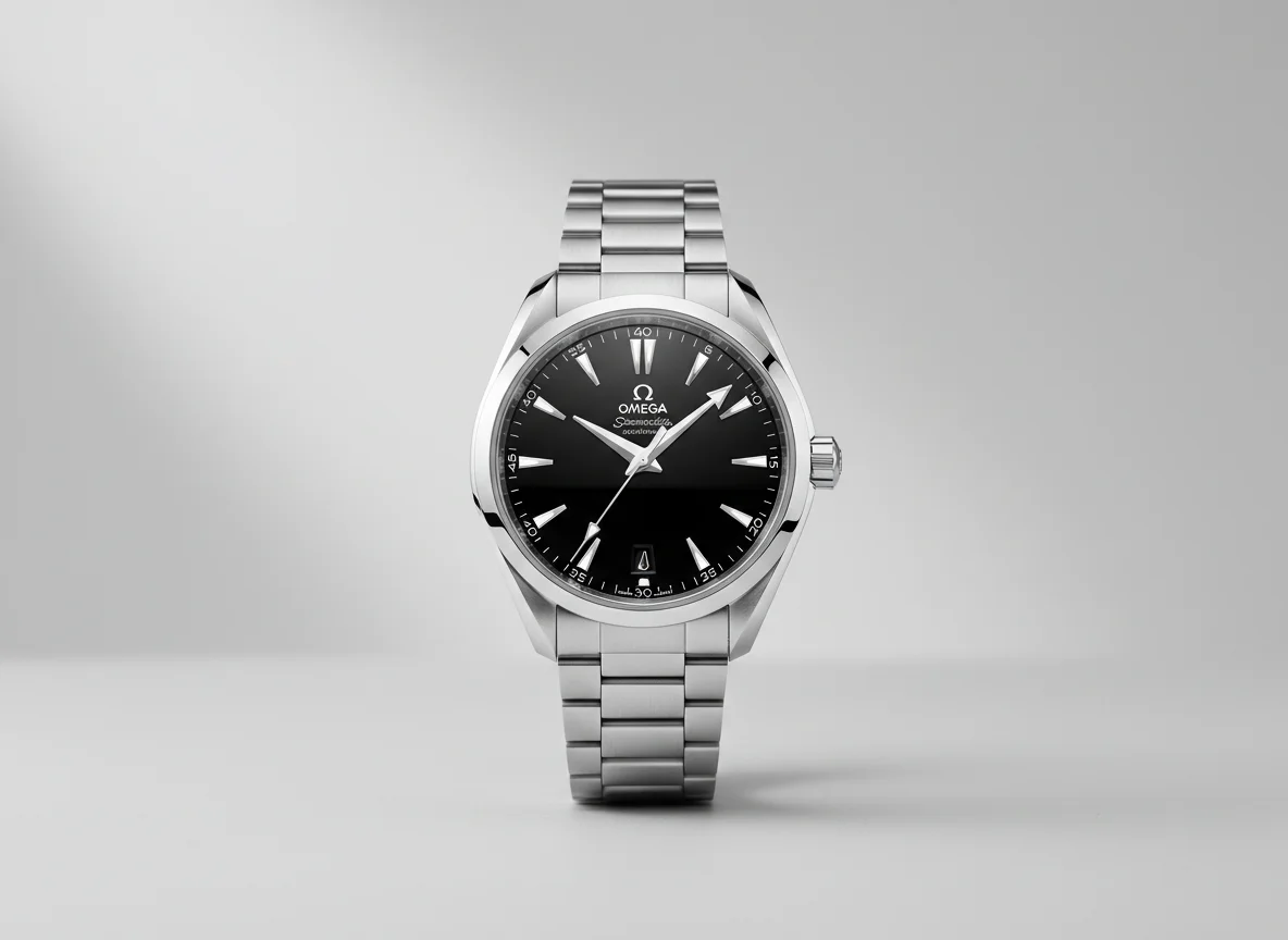 Omega Seamaster Aqua Terra 41mm 2024 black lacquer dial design with sharp triangular indexes and redesigned bracelet clasp