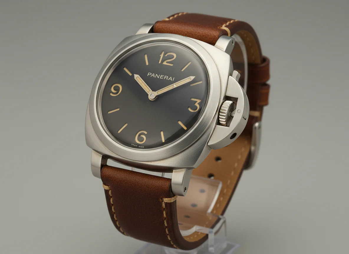 Vintage 1960s Panerai Luminor reference 6152/1 Marina Militare military dive watch in 47mm steel with aged tritium dial
