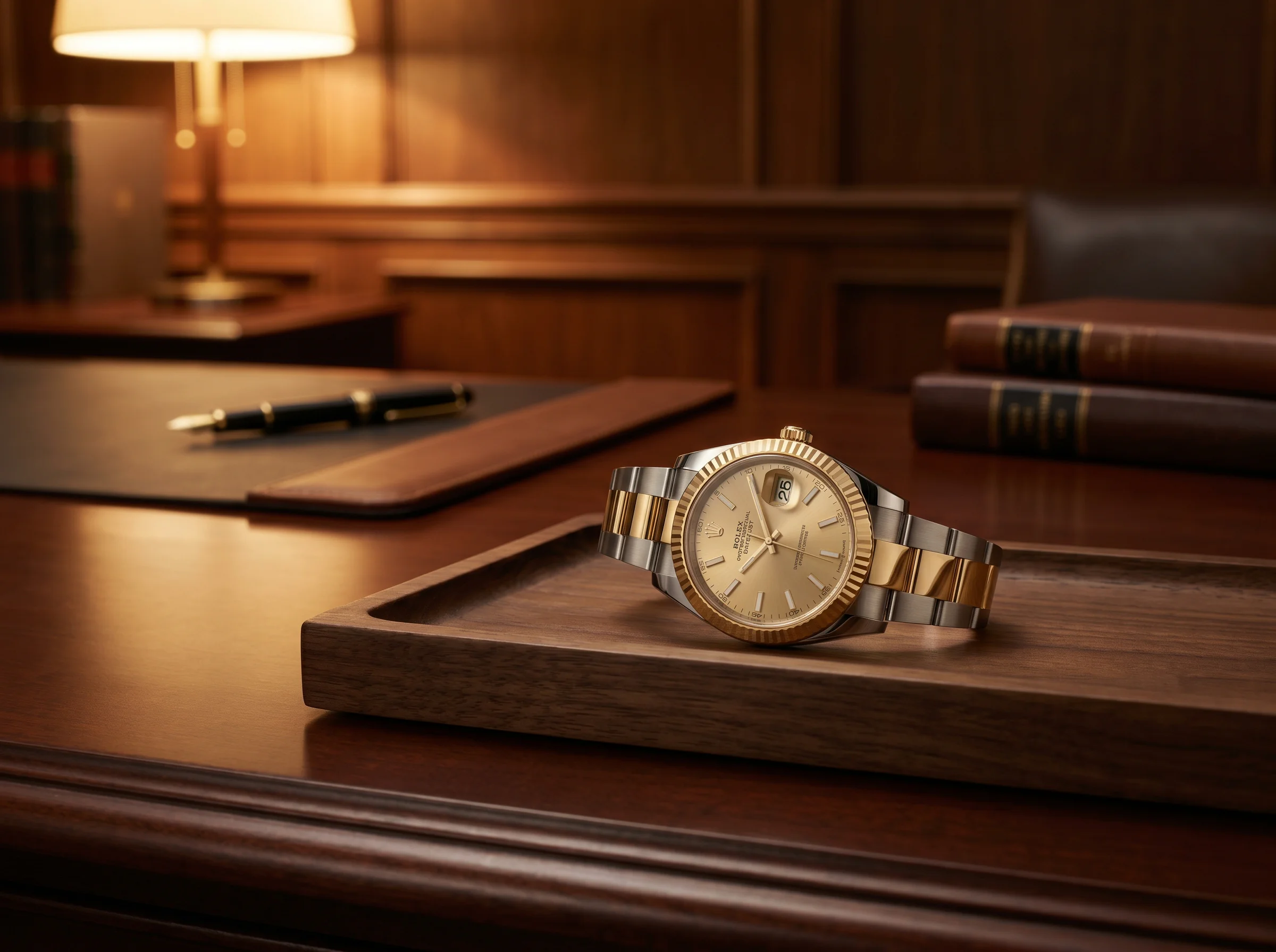 Rolex Datejust 41 reference 126333 two-tone Yellow Rolesor in 41mm with fluted yellow gold bezel champagne dial and Oyster bracelet