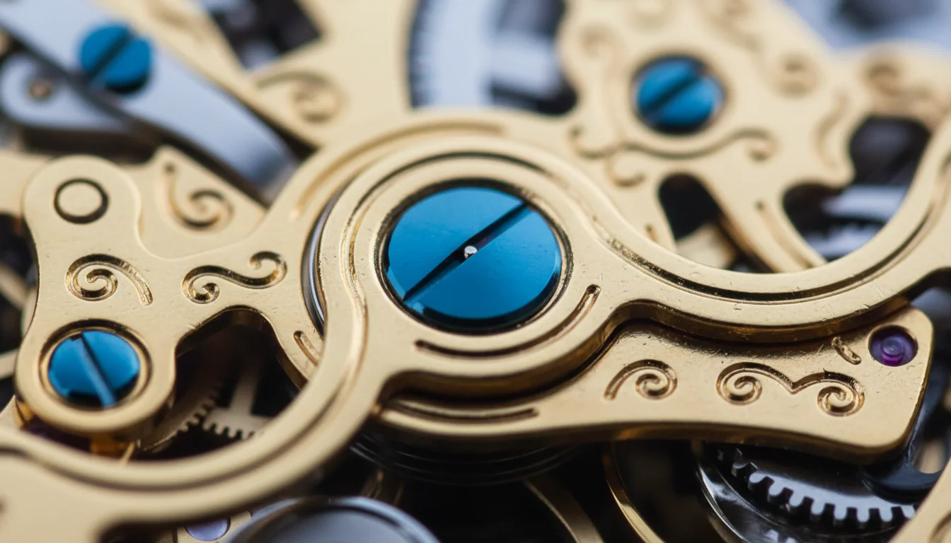 A watch balance staff pivot in its spring-mounted shock setting