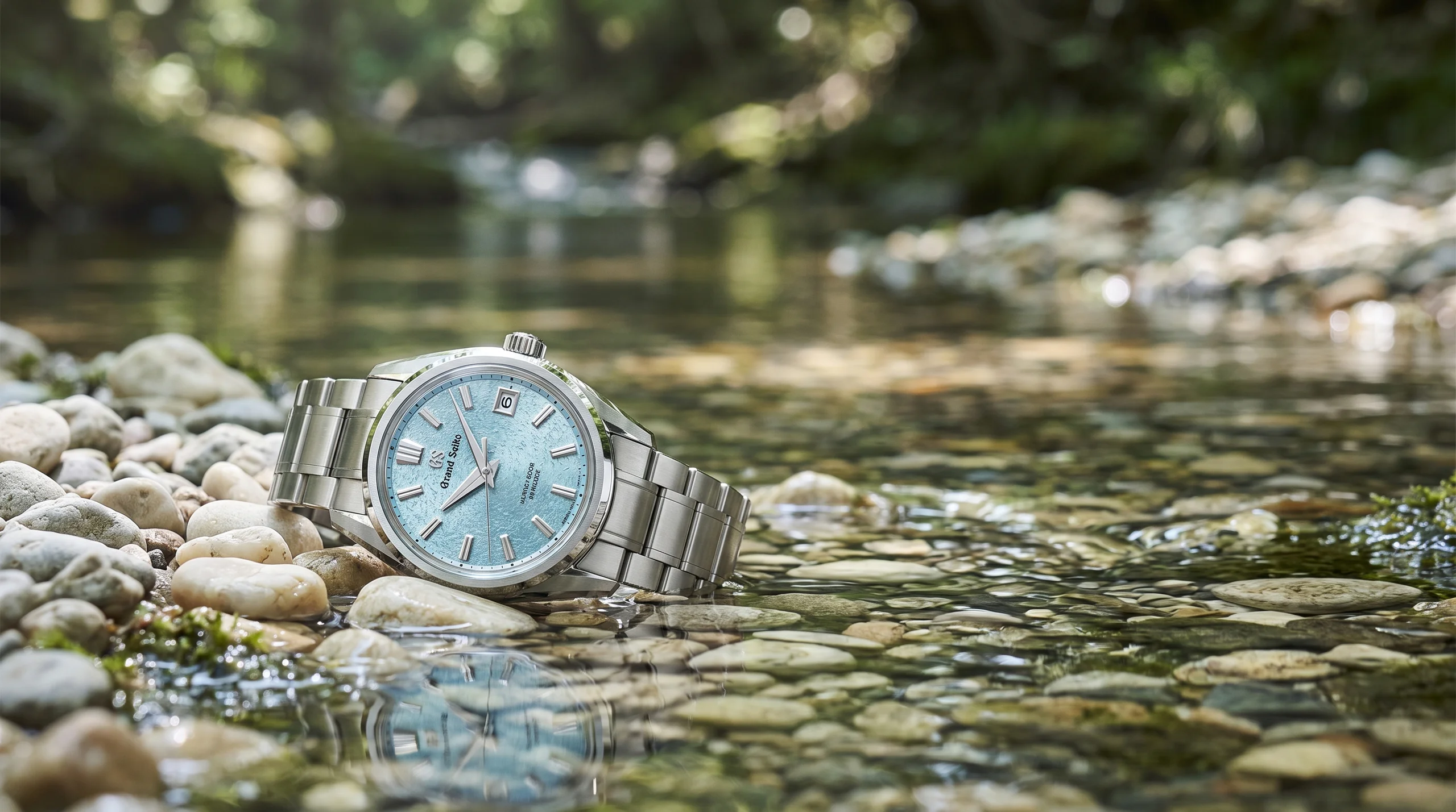 Grand Seiko Evolution 9 SLGH035 with light blue Genbi Valley dial, a new summer 2026 watch release