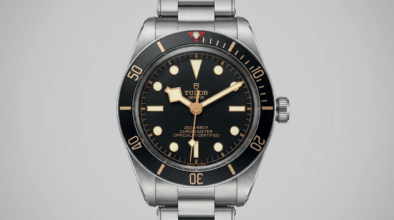 Tudor Black Bay 58 in stainless steel with matte black dial, a core Tudor model near the lower end of the brand's roughly 5.6 percent January 2026 average increase.