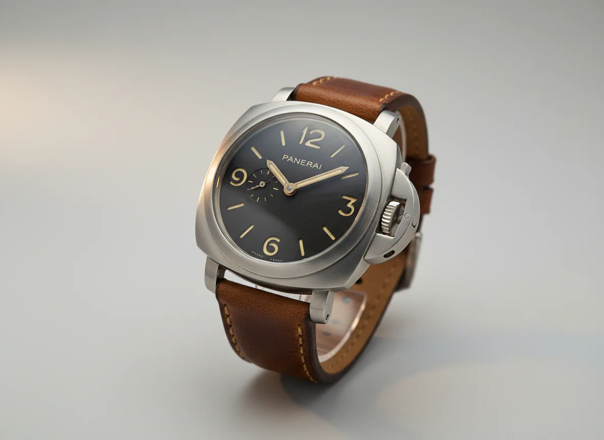 Vintage 1950s Panerai GPF 2/56 with Angelus SF240 8-day hand-wound movement showing the original power reserve heritage