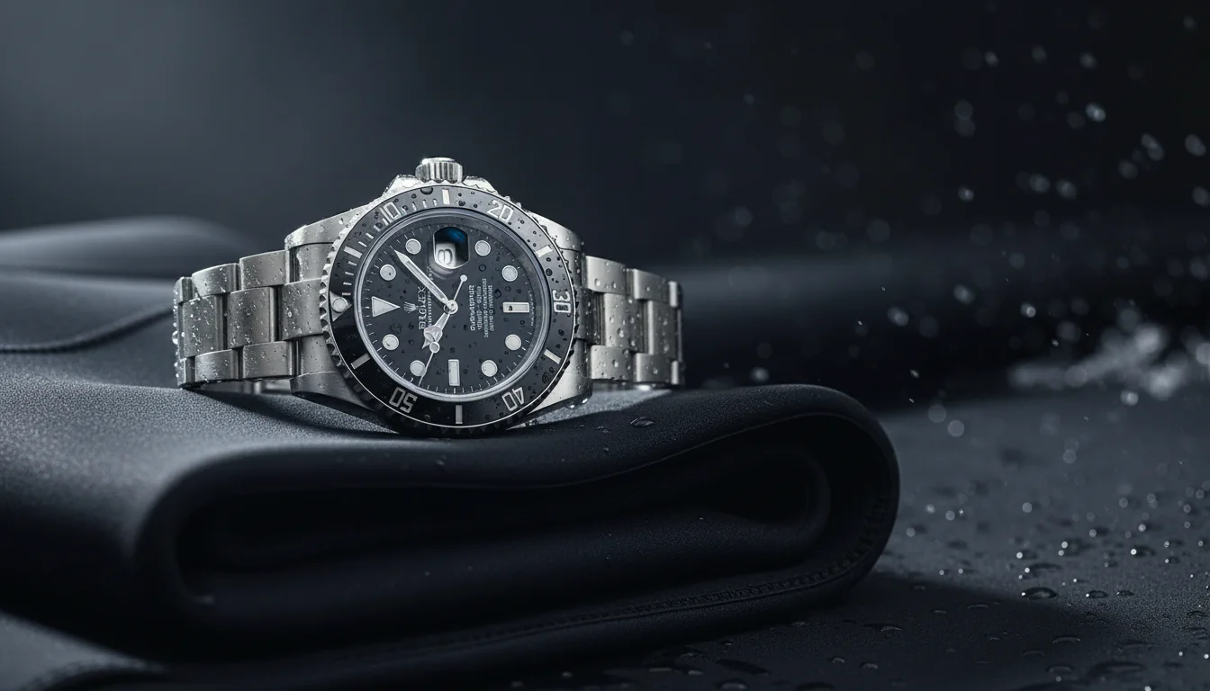 Rolex Submariner steel dive watch with dive gear